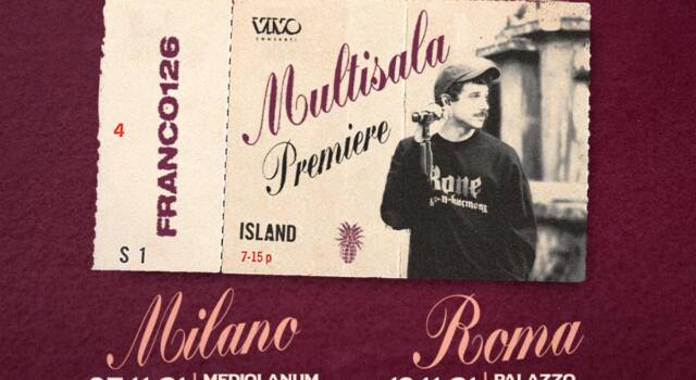 Franco126 in tour nell&#8217;estate 2021: le date di Multisala Premiere