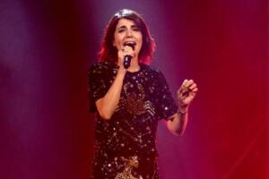 Giorgia canta a Roma durante il Blu Live Tour 2023